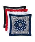Bycc Bynn Large 27x27 Inch Bandana - 4 Pack 100% Cotton Bandanas for Men & Women - color: Black+red+white+navy