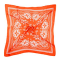 DOOBO Satin Head Scarf - 27.5 Inches Silk Bandana Hair Wrap Square Scarf for Women & Girls - color: Orange