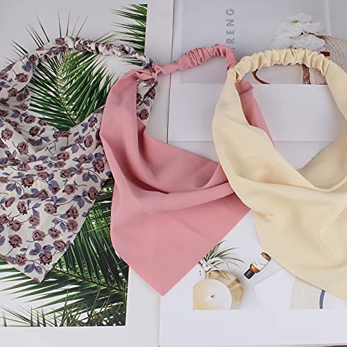 Jaciya Hair Scarfs Headband Bandana 10pcs Head Scarves Hair Accessories for Women pañuelos para la cabeza para mujer - color: Color-1