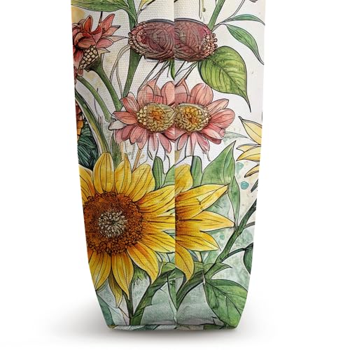 Boho Fox Mandala Floral Watercolor Aesthetic Tote Bag