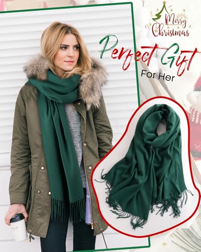 FURTALK Pashmina Shawl Wraps for Women Evening Dresses Blanket Scarves Fashion Scarf Wedding Gifts - color: 19-green