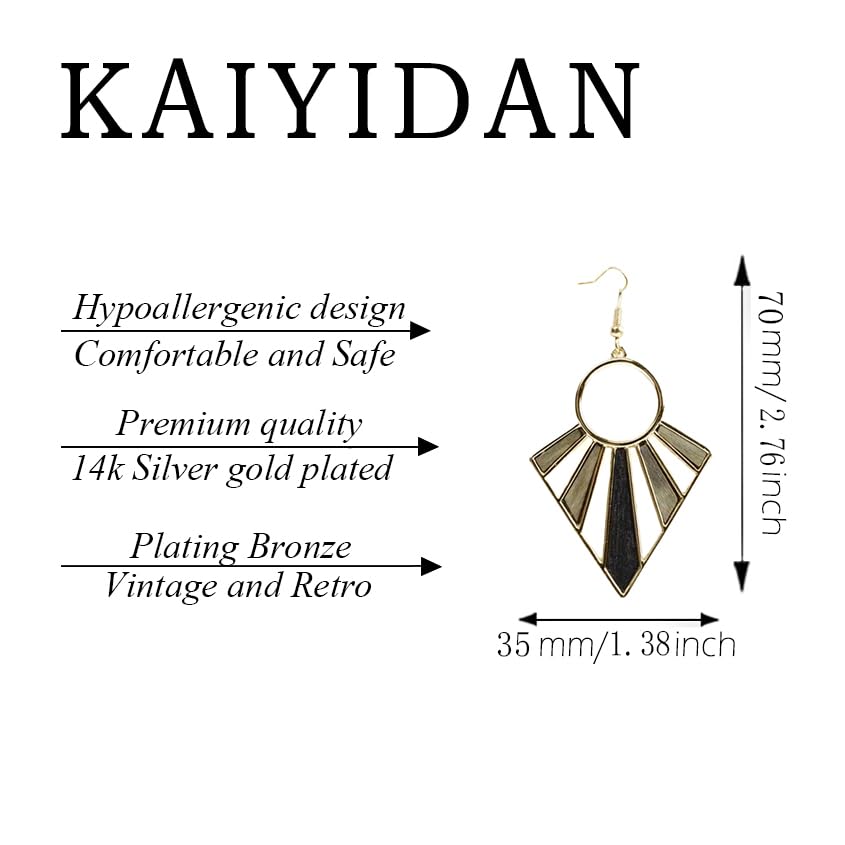 Silver/Gold Boho Dangle Statement Earrings for Women Trendy,Handmade Vintage Dainty Cute Long Drop Summer Earrings,fashion Accessories Jewelry Gifts - color: A11 wooden geometric shaped