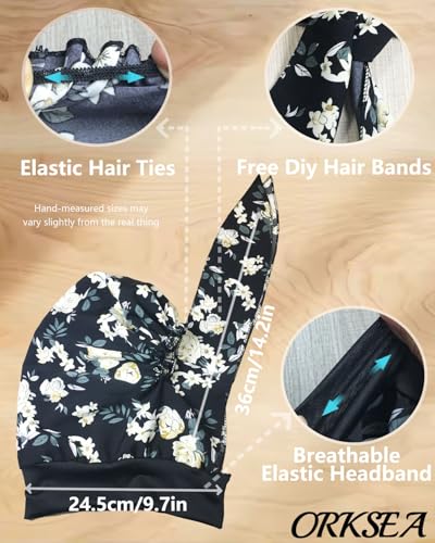 Chemo Headwear for Women Head Scarf Headwraps Silky Soft Turbans for Women Cancer Hats Chemo Beanie Coverings Scarves - color: C Big Black Pattern 1