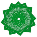 12 Pack Bandanas Unisex Paisley Cowboy Bandanas Bulk Multi Purpose Headband Scarf for Men Women Costume - color: Green, style: Classic