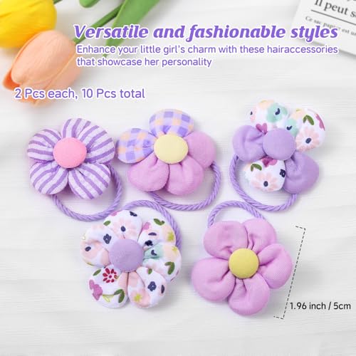 400 Pcs Baby Girls Hair Accessories Set,Baby Girls Hair Ties,Flower Bows Rubber Bands,Hair-friendly Hair Clip,Soft Elastic Hair Bands,Claw Clip(Purple) - color: Purple