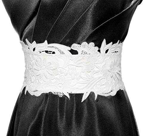 Lovful Womens Faux Leather Lace Wrap Around Obi Belt Waist Boho Band Wide Belts