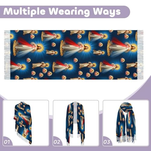Scarfs for Women Fall Winter Scarves Shawls and Wraps for Evening Dresses - color: Design9