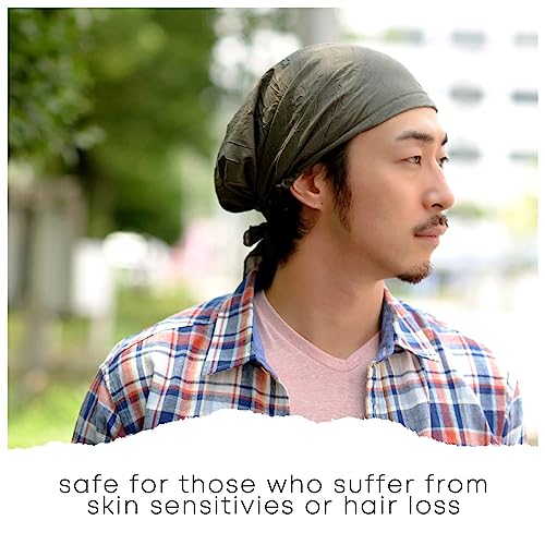 CHARM Pirate Bandana Head Scarf - Balding Hair Cap Headwrap Hat Chemo - color: Dark Gray