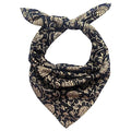 AVKA Studio 100% Cotton Bandanas for Women & Men, 2 Pack 20x20 Inch, 22x22 inch Hand Printed, Lightweight Cotton Handkerchief - color: Black & Cream, size: 20 x 20 Inches
