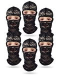Xeoxarel 6 Pack Balaclava Ski Mask for Men/Women, Full Face Cover - color: 6 Pack Full Face Mask - Black Lace