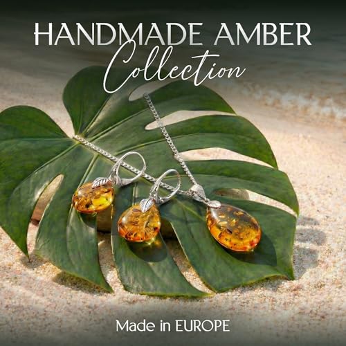 Leverback Dangle Earrings for Women – Gold-Plated 925 Silver Drop Earrings with Natural Yellow Baltic Amber Piece, Lightweight Jewelry with Secure Closure for Everyday Elegance - color: Silver Teardrop
