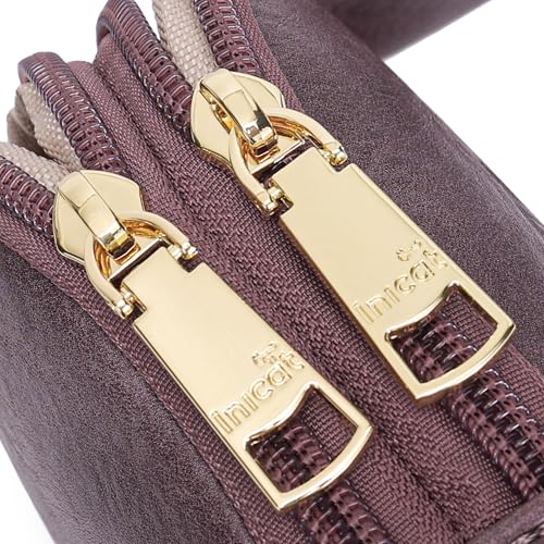 INICAT Women's Small Sling Bag, Lightweight Everyday Vegan Leather Crossbody Purse for Daily Essentials and Travel Light - color: Grape Purple, size: Small