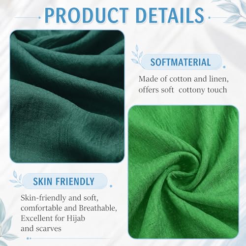 Patelai 9 Pieces Women's Cotton Scarves Lady Light Soft Fashion Solid Scarf Wrap Shawl, Candy Color - color: Fresh