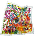 Shanlin Unisex Floral Cotton Square Scarf Bandanas 22x22 inch - color: Colorfulspring