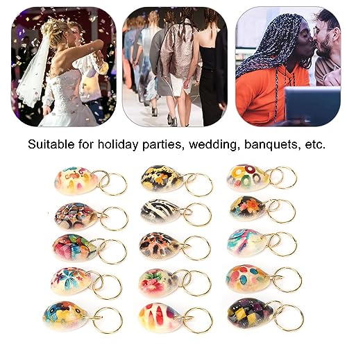 Dioche 15pcs Hair Jewelry for Women Braids, Shell Hair Braid Rings, Hair Braiding Pendant Clips Exquisite Shell Dreadlocks Ring Hair Accessories Decoration for Women Girls, Wholesale Business