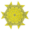 6 Pack 12 Pack Bandanas 2 Sides Printed 22inch Unisex Cowboy Kerchiefs - color: Yellow-6 Pack