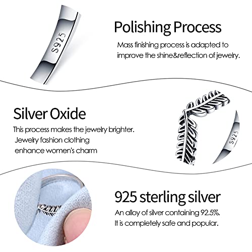 KUNSIR 925 Sterling Silver Rings Classic Cubic Zirconia Eternity Promise Statement Anniversary Wedding Bands Engagement Rings for Women Infinity Forever Love Ring Size 7-9 - style: Wishing bone Ring