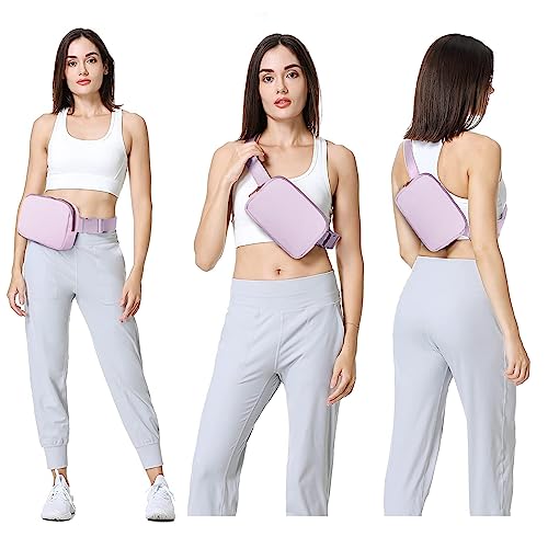 VOROLO Fanny Pack For Women And Men Crossbody Bag Belt Bag with Adjustable Strap Graduation Gifts Light Purple - color: Light Purple, style: 1 Pack Fanny Pack