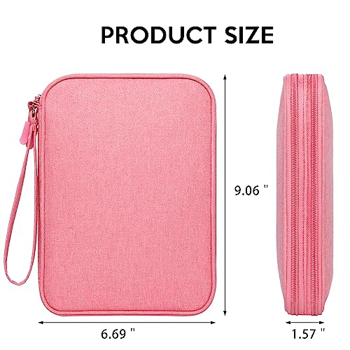 CILLA Electronics Organizer Travel, Travel Cord Organizer Case, Compact Electronics Accessories Bag for Cable, Cord, Charger, Phone - color: Pink