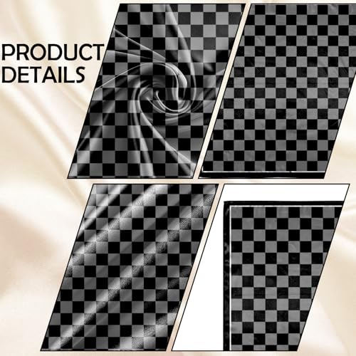Scarf Silk Feeling Square Satin Head Hair Scarf Wrap 27.5 Inches Headwear Aesthetic Cute Decoration Women Girls - color: V-3-black