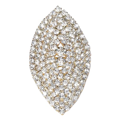 Sparkling Rhinestone Ring Bohemia Thick Large Oval Geometric Ring Square Princess Rings Fashion Heart Zircon Crystal Ring Prom Wedding Party Ball Rings for Women - color: Gold
