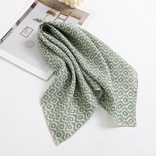 STARWHISPER Multicolored 22''x22'' Cotton Bandana for Women and Men Multi-purpose Headband Hair Scarf Protective Coverage - color: S1-green