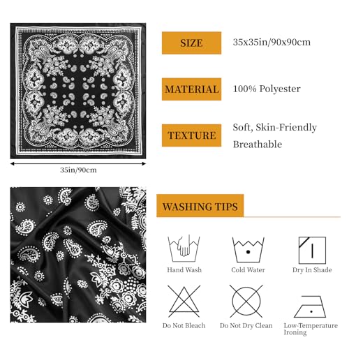 QIUTIMIY 35"x35" Like Silk Head Scarf for Women Satin Feel Large Square Scarf for Hair Wrapping and Sleeping Fashion Bandana - color: (90cm)square Scarf 5