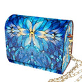 C'eitura Mandala Diamond Art Wooden Clutch Purse with Chain, 5D DIY Rhinestone Shoulder Bag Kit, Boho Festival Wallet for Women, Handmade Craft Project, Unique Gift Idea - color: SKB202