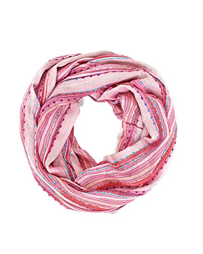 Anika Dali (15 Colors) Shimmer Sparkle Infinity Scarf, Women's Festival Bliss Lightweight Fashion Shawl - color: Blush Pink
