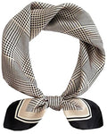 Satin Bandana Headscarf for Women Silky Hair Scarves for Fashion Lightweight - color: 22-black and White Stripe