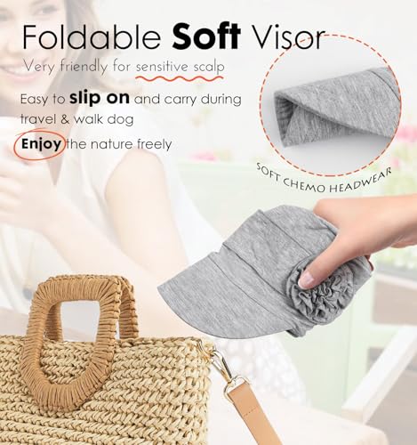Hachapy Soft Newsboy Cap for Women Slip on Headwear Summer - color: Light Heather Grey