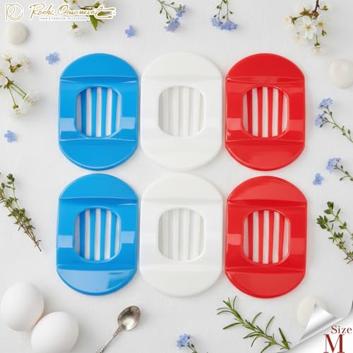 RC ROCHE 6 Pcs Flat Claw Hair Clips for Women Thick Hair French Round Duckbill Square Secure Strong Hold Grip Clamps Barrettes Curved No Slip No Crease Styling Cute, Medium Limited Edition - color: (Medium) Limited Edition