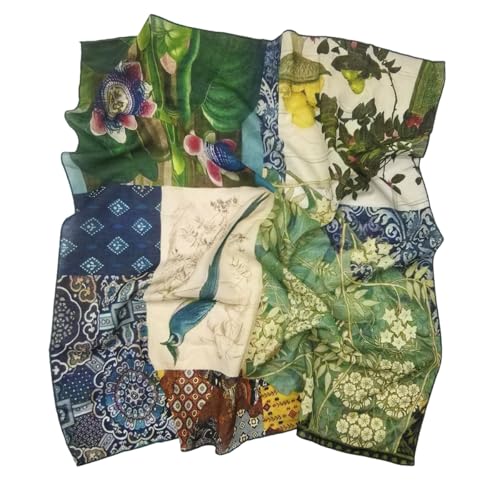 Large Cotton Bandana Lightweight Head Hair Scarf Headbands Wraps Cover Handkerchiefs for Women Men 25 x 25 inch - color: Rt18
