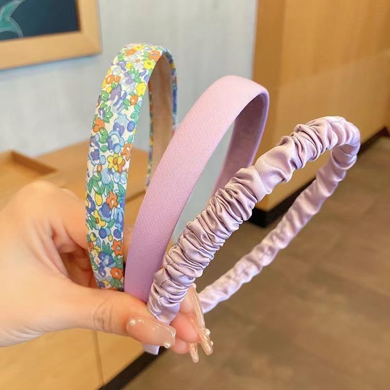 Ooosonlu Fashion Pearl Hairbands Set - Non-Slip Hair Accessories with Different Patterns for Women and Girls - color: Purple