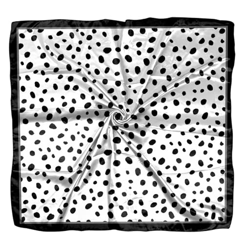 Scarf Silk Feeling Square Satin Head Hair Scarf Wrap 27.5 Inches Headwear Aesthetic Cute Decoration Women Girls - color: V-8-speckle