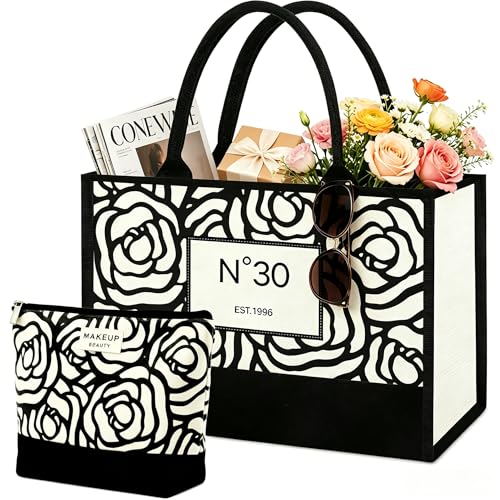 50th/60th/70th/40th/30th/80th Birthday Gifts for Women Her, Birthday Gifts Tote Bag for Mom Wife Aunt Friends - style: 30th