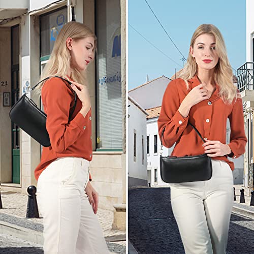 Loiral Small Purse for Women, Retro Classic Tote HandBag Shoulder Bags Clutch Purse - color: 1 Black L