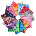 URATOT 12Pcs Paisley Cotton Bandana Printed Head Scarf Set | Rich color options classic paisley printed available for both adults and children with diverse usage scenarios - color: Mixed 12 Colors D