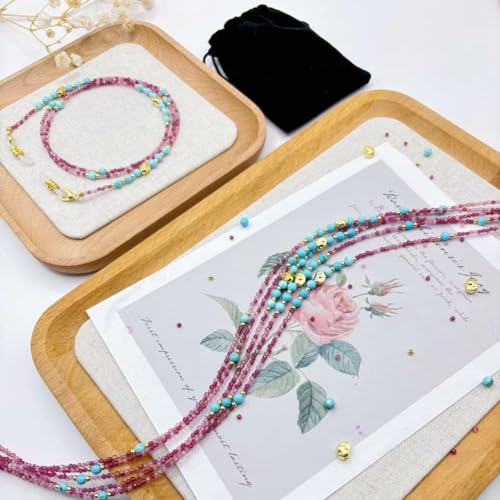 Damanse Beaded Glasses Chain,Eyeglass & Sunglass Strap For Women Stylish - color: Turquoise Design