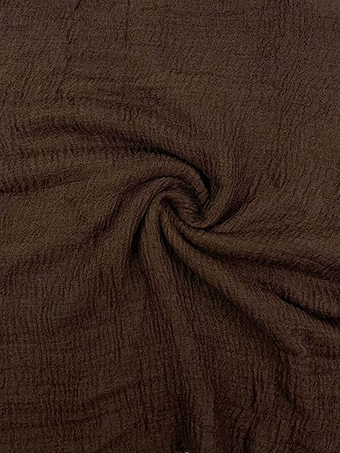 Humble Hilo Womens Woven Bohemian Style Gauze Scarf,Shawl, Head Wrap Fringed Edge Lightweight, Long Folds Small - color: Coffee