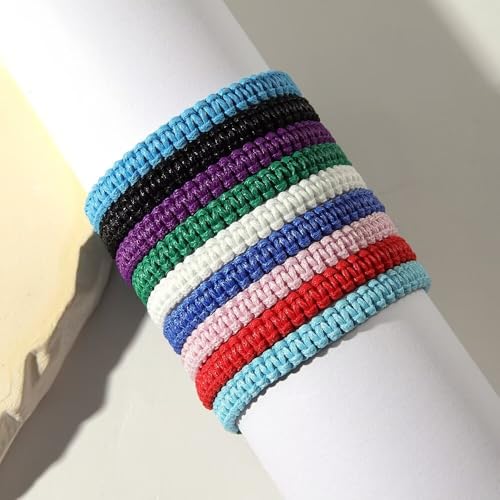 Blue Drop Boho Surfer Bracelets Handmade Knitted String Rope Braided Adjustable Summer Friendship Yoga Kabbalah Protection Lucky Friendship Bracelets For Couple Women Men Waterproof Beach Jewelry - color: Deep Blue