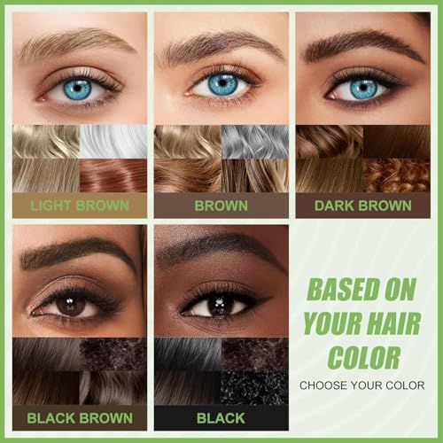 Microblading Eyebrow Pen, Waterproof Eyebrow Pencils for Women Brown Hair Like Natural Brow Contouring Pen, Precise Thin Four Forks Tip Liquid Pencil, Medium Brown