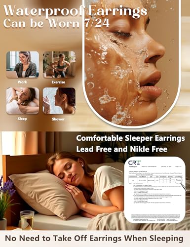 ORAZIO Small Hoop Stud Earrings Stacks for Women 14K Gold Plated Silver Huggie Hoops Cartilage Hypoallergenic Chain Cute Dangle Earrings Set for Multiple Piercings Jewelry - color: Silver Plated Earrings
