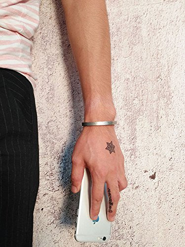 MEALGUET Stainless Steel Mens Cuff Bracelet : Minimal Cool Silver/Black/Gold Plated Open Metal Cuff Bangle Bracelets for Men,Mens Bracelet Jewelry Gift - color: Antique Grey-Single, size: Medium( fit 5.5"-7.2" wrist)