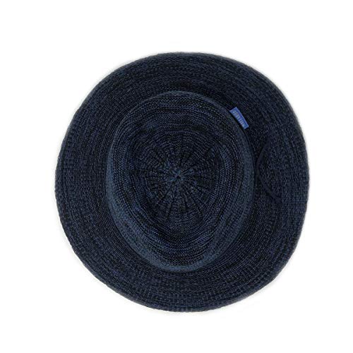 Wallaroo Hat Company Women's Victoria Fedora – UPF 50+ UV Protection, Wide Brim, Packable & Adjustable Sun Hat - color: Mixed Navy, size: Medium