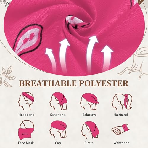 12 Pack Bandanas Unisex Paisley Cowboy Bandanas Bulk Multi Purpose Headband Scarf for Men Women Costume - color: Hot Pink, style: Classic