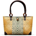 Straw Bag for Women, Summer Beach Handmade Rattan Tote Bag, Boho Retro Straw Woven Handbag, Large Beach Vacation Bag (Natural)