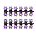 VOCOSTE 12 Pcs Mini Hair Claw Clip, Small Rhinestone Hair Clips, Metal Little Hair Clips for Women and Girl Flower Hair Accessories, Purple - color: Purple