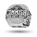 ESPN Respect the Commish Championship Trophy Ring - Size 12 Ring (Silver Finish)
