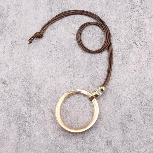 Leather Necklace for Women Large Pendant Hippie Choker Necklace Vintage Sweater Necklace Chunky Boho Necklaces for Women - style: Boho Leather Necklace